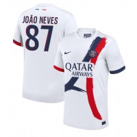 Paris Saint-Germain Joao Neves #87 Fußballbekleidung Auswärtstrikot 2024-25 Kurzarm